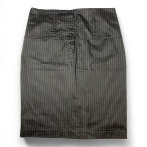 HKR COLLECTIONS women high waisted pencil skirt striped black and white size L